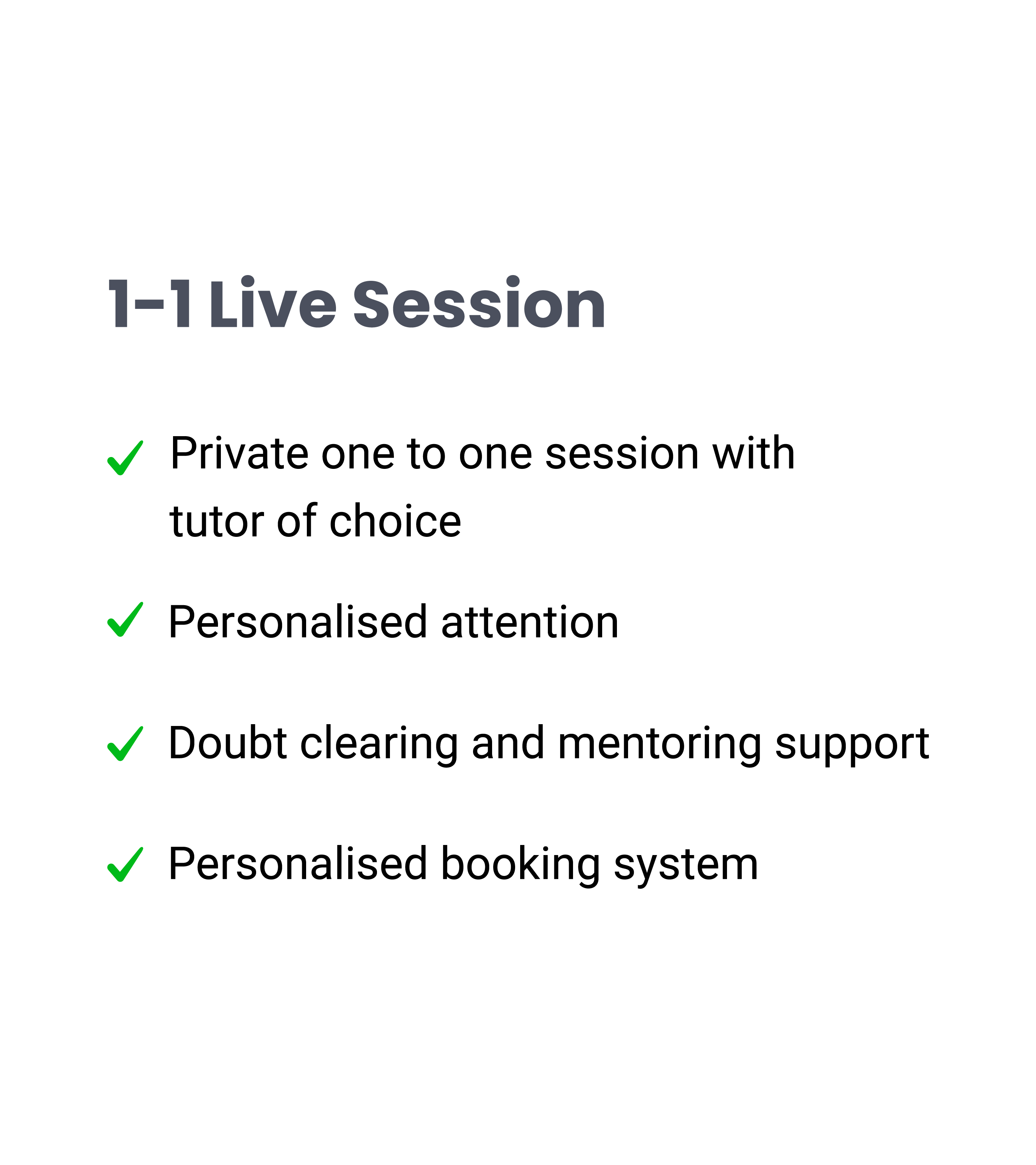 1-1 Live session