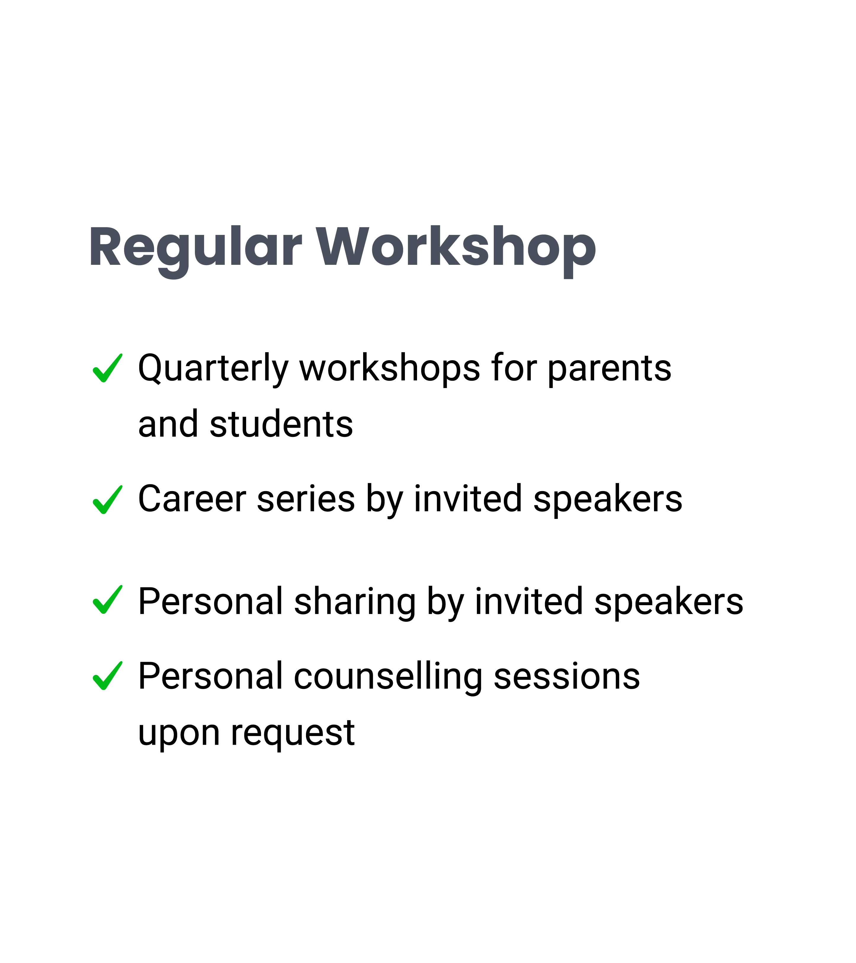 Regular workshop